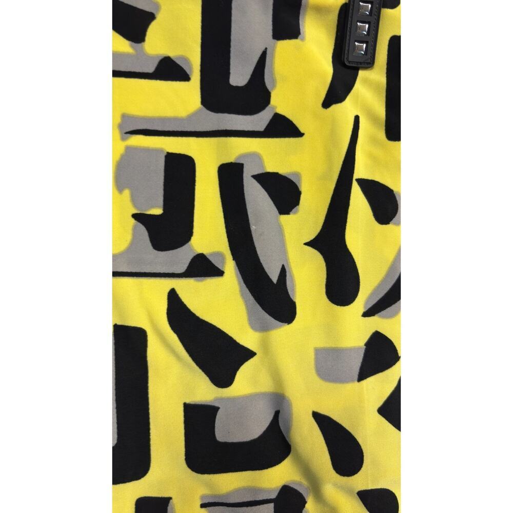 Jamie Saddock Golf Top Size XL Yellow Black Sleeveless Abstract Pickleball Golf - Picture 7 of 11